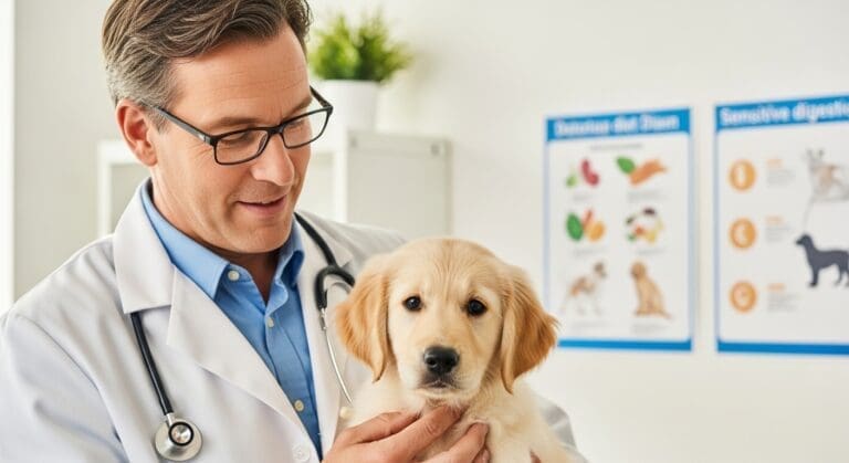 Dieetadvies voor puppy met gevoelige darmen.