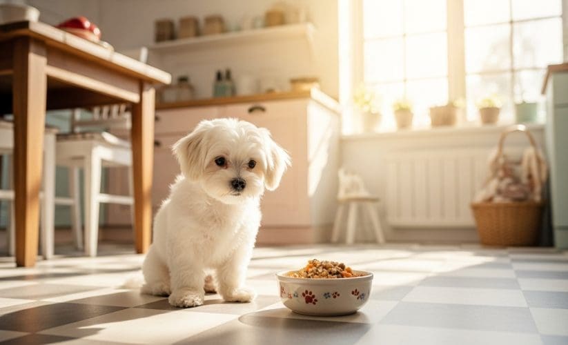 Zacht dieet voor puppy’s met gevoelige darmen in de eerste weken